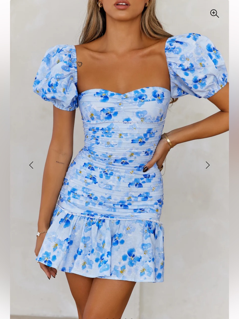 HELLO MOLLY ST CLOUD DRESS BLUE PRINT